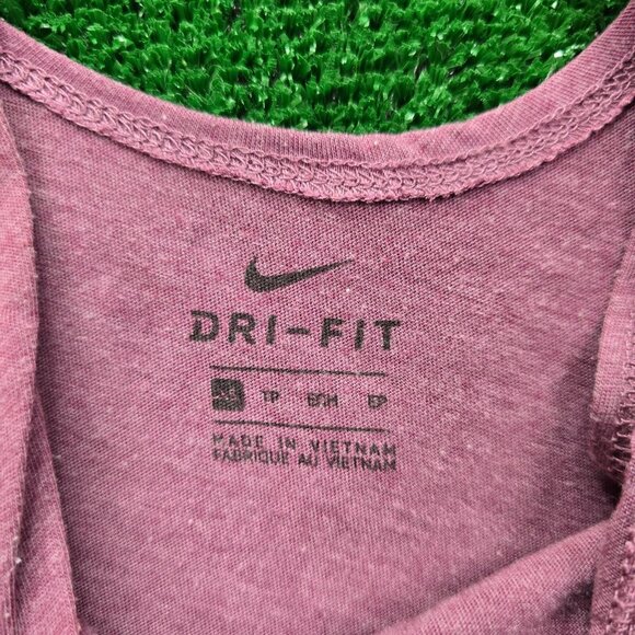 Nike Womens Tank Top XS Purple Dri Fit Yoga Twisted Keyhole Gym Athletic Running - Picture 6 of 9